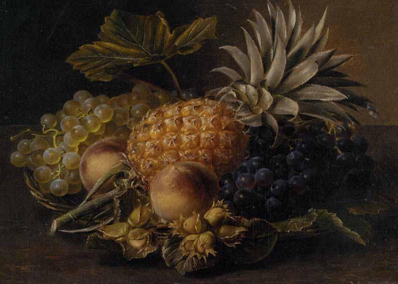 unknow artist Fruits and hazelnuts in a basket oil painting image